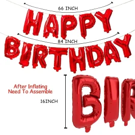 Birthday Foil Balloon Red