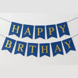 Birthday Banner Card Blue