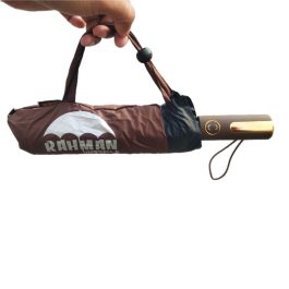 Rahman 12 Ribs 36 Bones Auto Open & Close Umbrella Brown